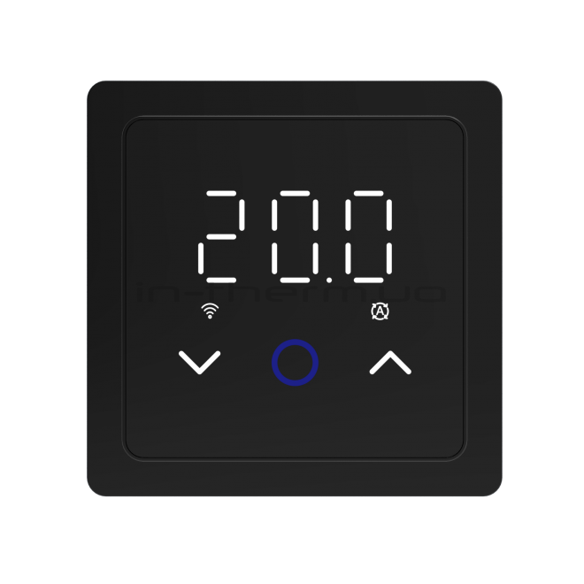 Программируемый терморегулятор для теплого пола In-Therm PT 029 BLACK MATTE