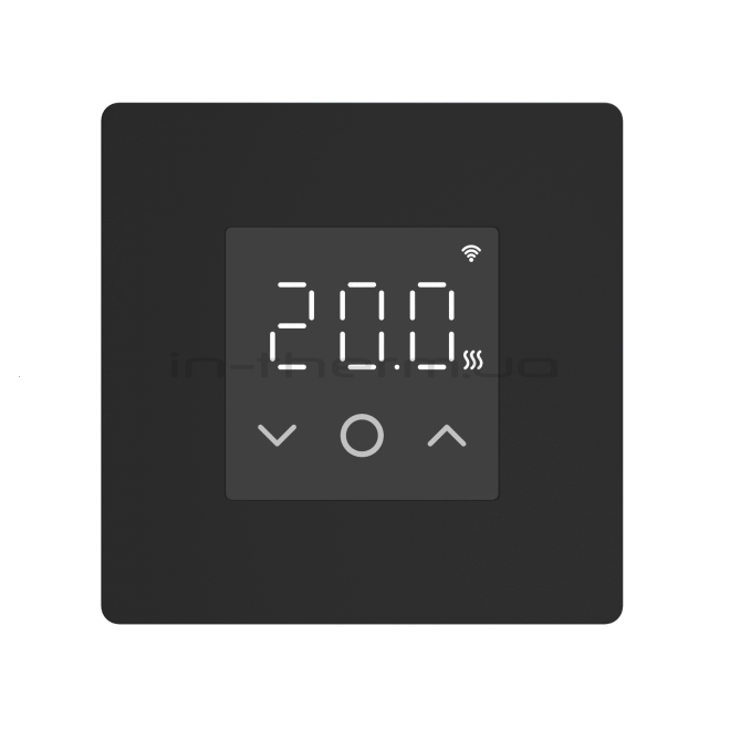 Программируемый терморегулятор для теплого пола In-Therm PT 030 SL BLACK MATTE