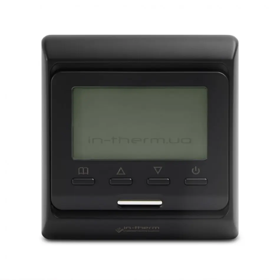 Программируемый терморегулятор для теплого пола In-Therm E 51 BLACK MATTE WiFi фото