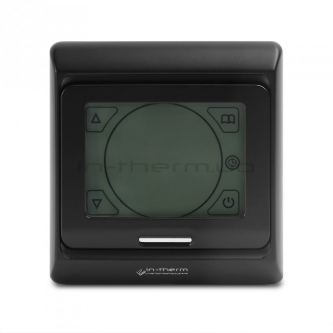 Программируемый терморегулятор для теплого пола In-Therm E 91 BLACK MATTE